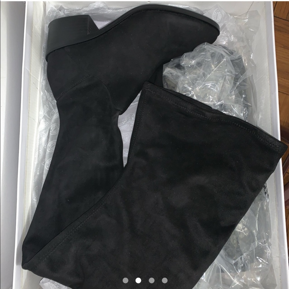 STEVE MADDEN BLACK SUEDE OVER THE KNEE BOOTS. Worn once or twice